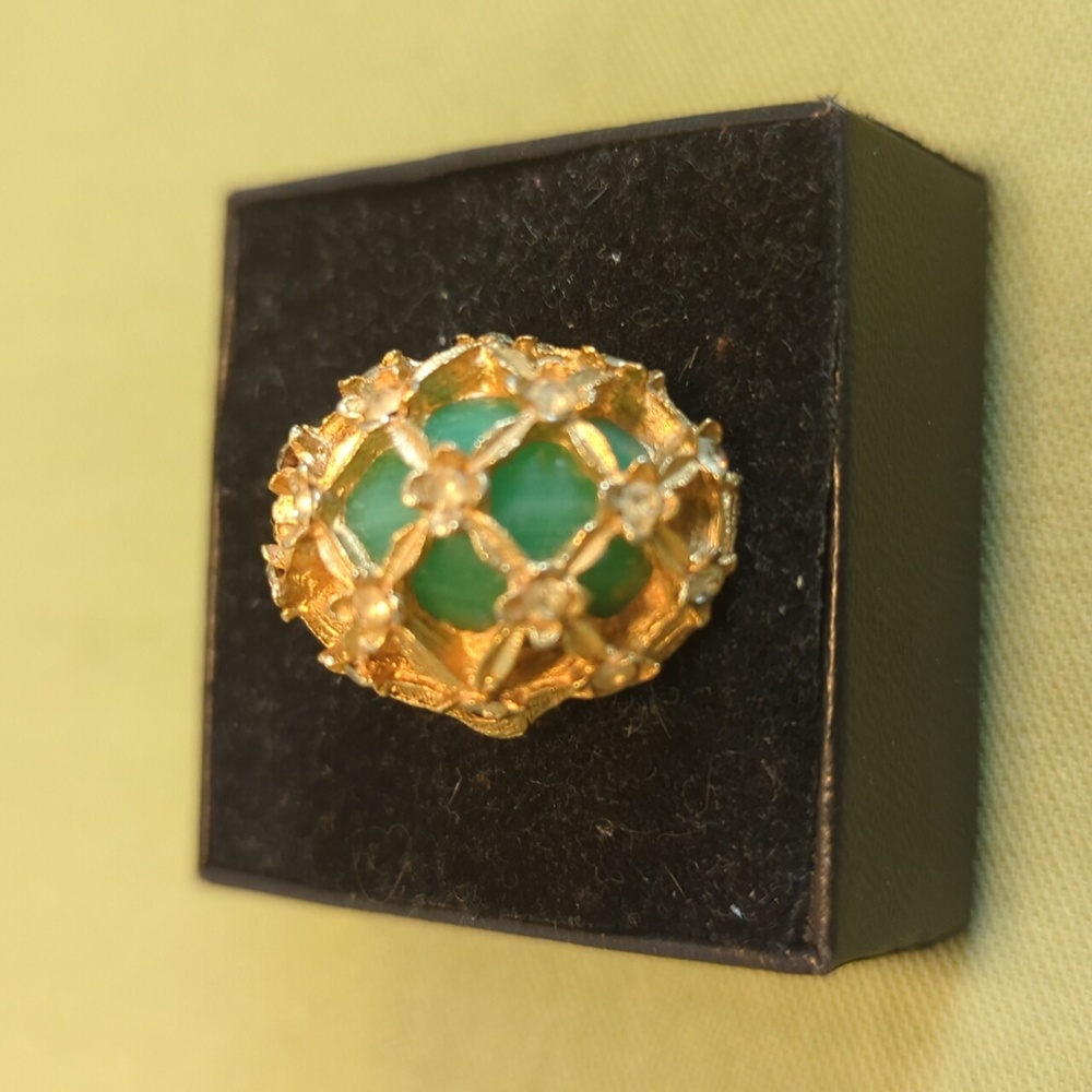 Vintage Egg Basket/Lattice Cocktail Ring